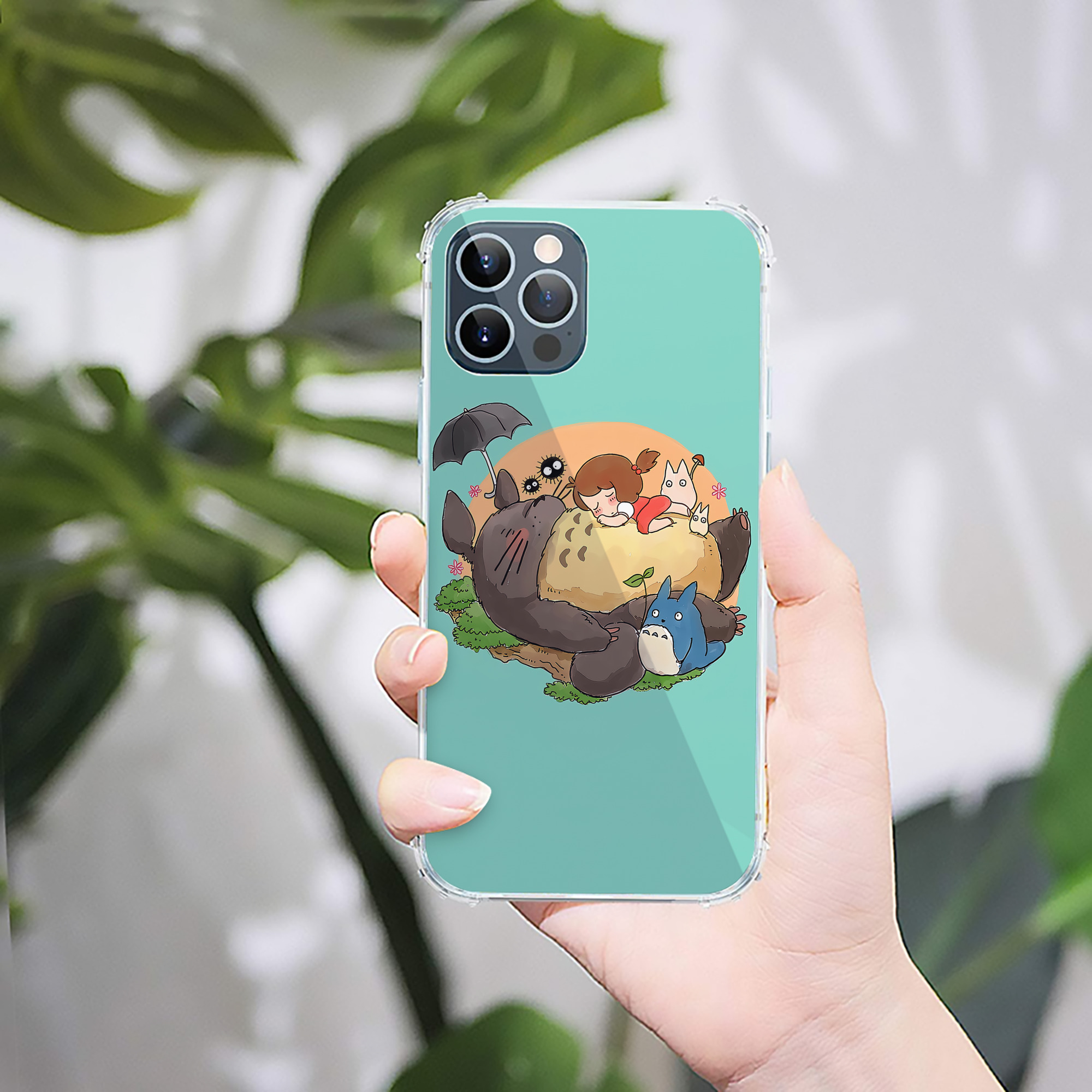 （画像用） となりのトトロ 草壁メイ 草壁サツキ My Neighbor Totoro Satsuki Kusakabe Mei Kusakabe 【iPhone 12シリーズ対応】透明スマホケース（クリアソフトケース）